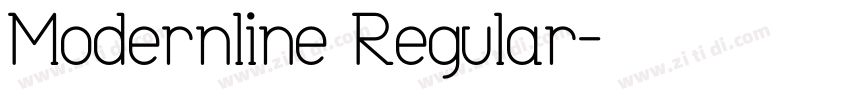 Modernline Regular字体转换